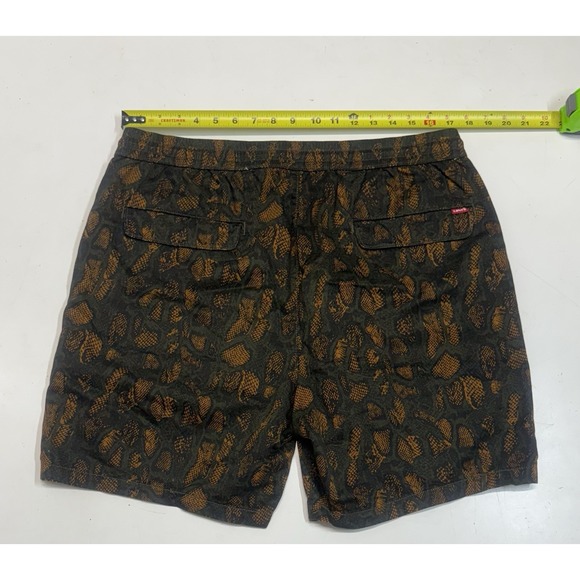 Levi's Trail Cargo Shorts Mens Large 6" Brown Snakeskin Drawstring Pockets - Picture 2 of 5